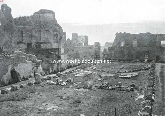 Itali, 1915, Rome, Op en om het Forum Romanum. Het stadium van den Palatinus, beter Hippodromus genoemd, door Domitianus gesticht en de groote Exedra, welke uit den tijd van Hadrianus dagteekent