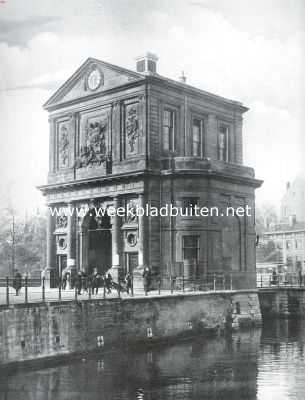 Zuid-Holland, 1915, Rotterdam, De Delftsche Poort te Rotterdam, aan de zijde van het Haagsche Veer