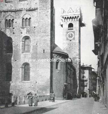 Itali, 1915, Trento, Italiaansche wensen. Zuid-Tirol: straatje in Triente