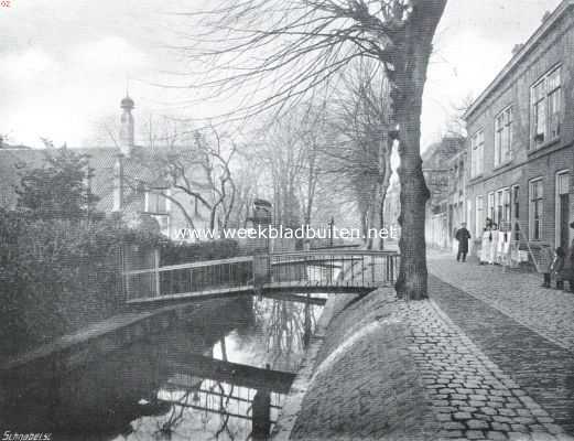 Zuid-Holland, 1915, Gorinchem, Van Arkel's oude veste. Grachtje bij de Tol-Kazerne te Gorinchem