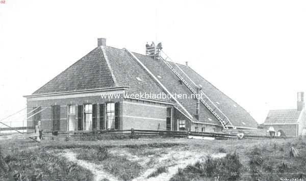 Nederland, 1915, Onbekend, Bij den Nederlandschen Robinson. De woning van den strandvoogd met uitkijktoren