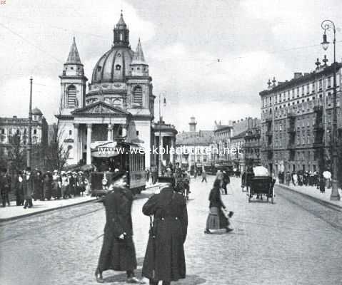 Polen, 1915, Warschau, Twee Poolsche koningssteden. Het Alexanderplein en de kerk van dien naam te Warschau