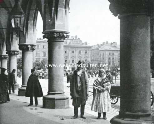 Polen, 1915, Krakw, Twee Poolsche koningssteden. Markt te Krakau