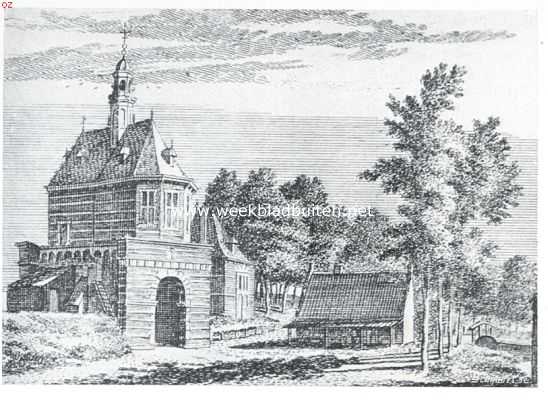 De gerestaureerde Drommedaris te Enkhuizen. De Keetenpoort in 1726
