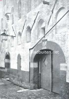 Noord-Holland, 1915, Haarlem, Haarlem's brouwerijen. Binnenplaats van de bierbrouwerij 