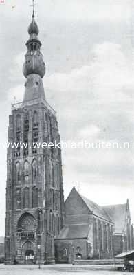 Noord-Brabant, 1915, Hilvarenbeek, Hilvarenbeek en zijn kerk. De kerktoren