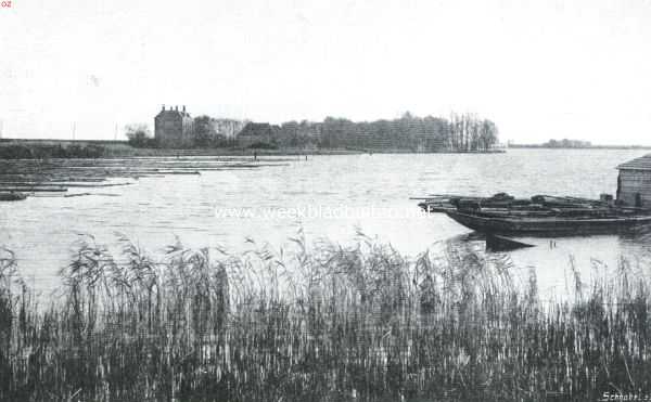 Noord-Holland, 1916, Zeeburg, Het Hoogheemraadschap van Zeeburg en Diemerdijk. Het Gemeenlandshuis, van het Nieuwe Diep af gezien