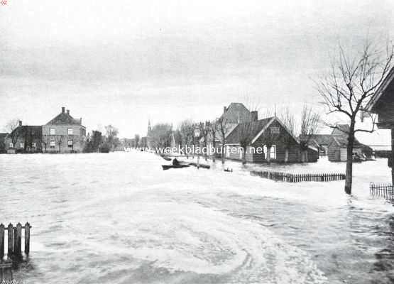 Noord-Holland, 1916, Oostzaan, De watersnood in Noord-Holland. In Oostzaan