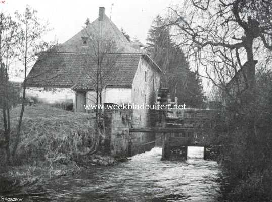 Limburg, 1916, Oud-Valkenburg, Het kasteel Chaloen. De oude watermolen