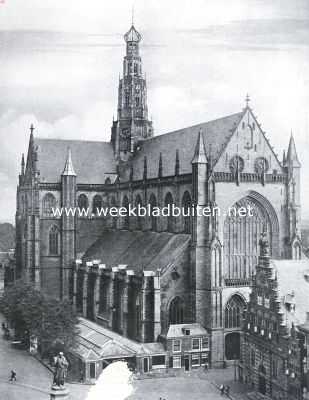 Noord-Holland, 1916, Haarlem, De Groote- of St, Bavokerk te Haarlem