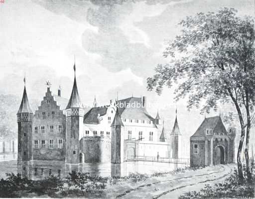 Verdwenen kastelen om en in Rotterdam. Het Hof van Weena vr 1426. Naar een gravure van Altman, berustend op het gemeente-archief te Rotterdam