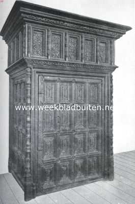 Zeeland, 1916, Middelburg, Twee steden van Walcheren. Deurportaal van 1639 in het Stadhuis te Middelburg