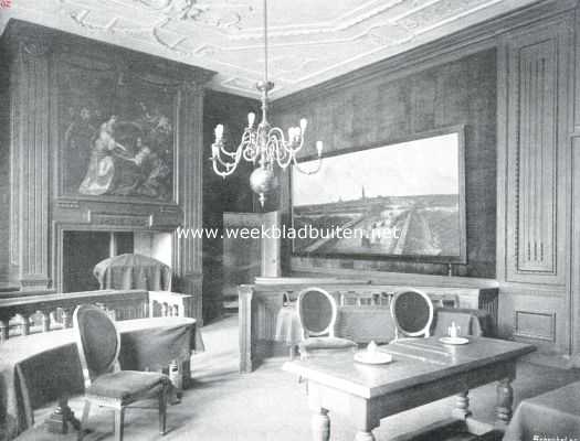 Twee steden van Walcheren. Zaal in het Stadhuis te Middelburg