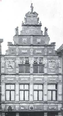 Zeeland, 1916, Middelburg, Twee steden van Walcheren. Gevel van het huis 