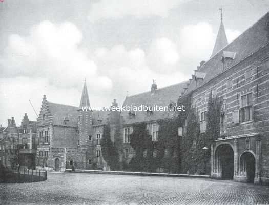 Zeeland, 1916, Middelburg, Twee steden van Walcheren. De Abdij-gebouwen aan de Balans te Middelburg