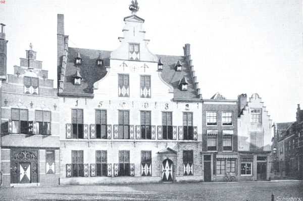 Zeeland, 1916, Middelburg, Twee steden van Walcheren. De societeit St. Joris aan de Balans te Middelburg