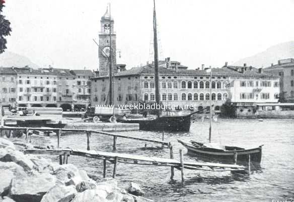 Itali, 1916, Riva, In Zuid-Tirol. De haven van Riva