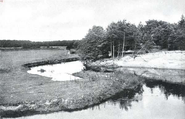 De wandelweg Zwolle-Oldenzaal. Tusschen Hengelo en Denekamp. De Dinkel bij het Lutterzand