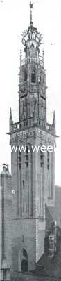 Noord-Holland, 1916, Haarlem, Hemony-klokken. De Bakenessertoren te Haarlem, welks Hemony-klokken in 1795 zijn verkocht