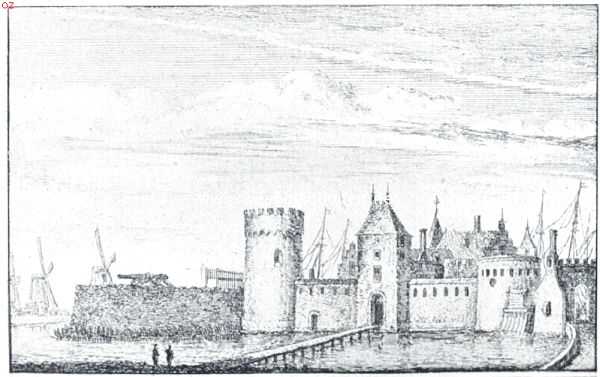 Noord-Holland, 1916, Medemblik, Medemblik de oudste. Het kasteel van Medemblik in 1640. Naar een gravure van A. Rademaker