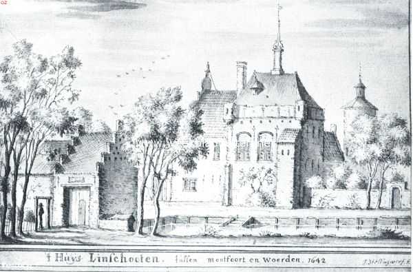 Utrecht, 1916, Linschoten, Het Huis te Linschoten. In de eerste helft der 17de eeuw