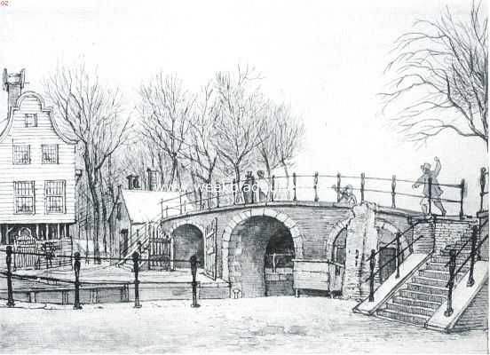 De Boerenwetering in verleden en toekomst. De Weteringpoort, vr de afbraak in 1841. Naar een aquarel van G. Lamberts. Sted. Arch. Amsterdam