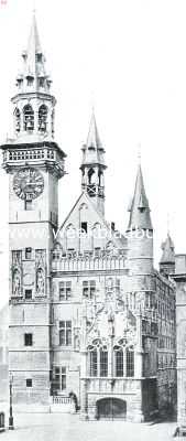 Belgi, 1916, Aalst, Aalst en omgeving. Belfort en stadhuis te Aalst
