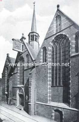 Noord-Holland, 1916, Hoorn, Hoorn, de zeshonderdjarige. De Noorder- of Vrouwenkerk, gebouwd 1426-1519, aan het Kleine Noord