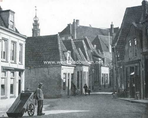 Noord-Holland, 1916, Hoorn, Hoorn, de zeshonderdjarige. Hoekje bij Breestraat en Schoolsteeg