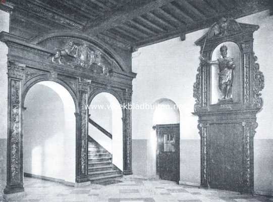 Gelderland, 1916, Nijmegen, Het Raadhuis te Nijmegen. De Hal