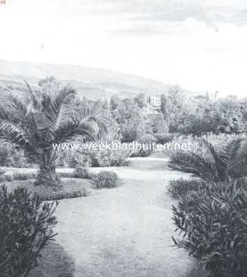 Griekenland, 1917, Athene, In de tuin van het Zappeion te Athene, waar tot voor eenige weken de Fransche marinesoldaten waren ondergebracht