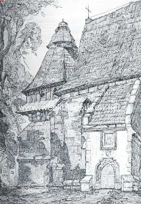 Polen, 1917, Onbekend, De architectuur in Polen. Parochie-kerk (15de eeuw) te Debno, omsterken vab Krakau (Bochnia Brzesko)