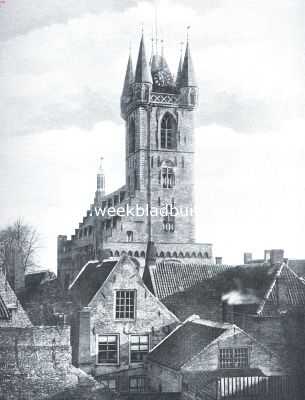 Zeeland, 1917, Sluis, Gezicht op den Stadhuistoren te Sluis