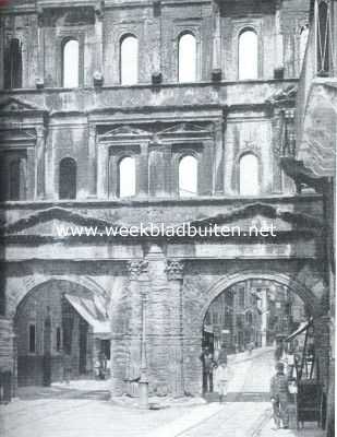 Itali, 1917, Verona, Verona. Porta dei Borsari, stadspoort gebouwd door keizer Gallienus in 265