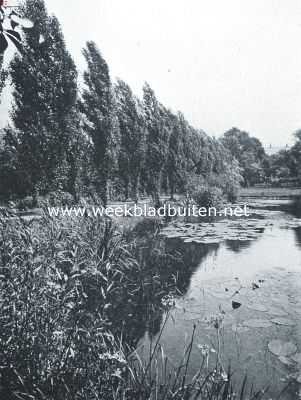 Zuid-Holland, 1917, Delft, Van weiland tot tuin. Oostelijk deel van den vijver met gezicht op de populierenlaan