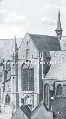 Zeeland, 1917, Tholen, De stad Tholen. Front van het transept met hoofdingang der O.L. Vrouwekerk