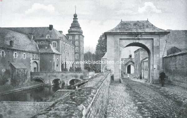 Limburg, 1917, Gulpen, Het kasteel Nieuwburg te Gulpen. Westzijde met poort