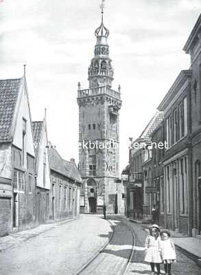 Noord-Holland, 1917, Monnickendam, Monnikendam. Gezicht uit de Kerkstraat op den 