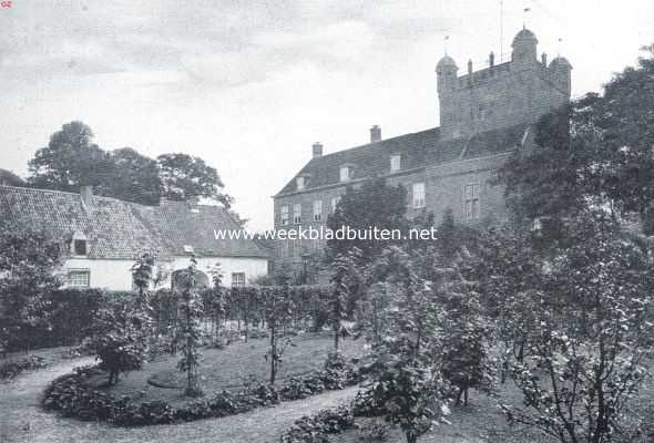 Gelderland, 1918, 's-Heerenberg, Het Huis Bergh. Het kasteel, gezien van de rentmeesterswoning af