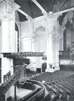 Groningen, 1918, Groningen, De Nieuwe Kerk te Groningen. Inwendig