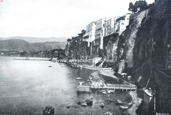 Itali, 1918, Sorrento, Het schiereiland Sorrento. De hotels aan de Golf van Napels bij Sorrento