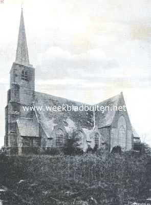 Zuid-Holland, 1918, Poortugaal, Bij Poortugaal. De kerk, gezien van het zuidwesten