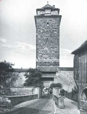 Duitsland, 1918, Rothenburg ob der Tauber, Rothenburg ob der Tauber. De Rderpoorttoren