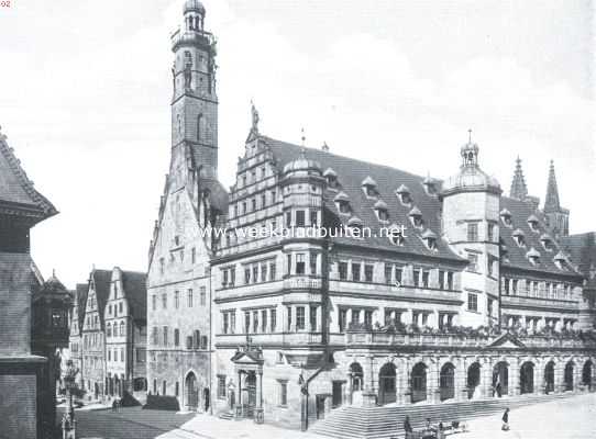 Duitsland, 1918, Rothenburg ob der Tauber, Rothenburg ob der Tauber. Het Raadhuis