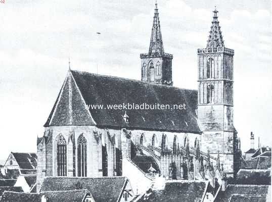 Duitsland, 1918, Rothenburg ob der Tauber, Rothenburg ob der Tauber. De St. Jacobskerk