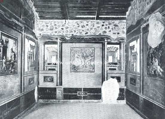 Itali, 1918, Pompeii, Het Romeinsche Huis. (afb. 4.). De eetkamer in het huis der Vettii te Pompeii