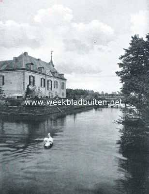 Limburg, 1918, Maastricht, Het kasteel Meerssenhoven, slotgracht