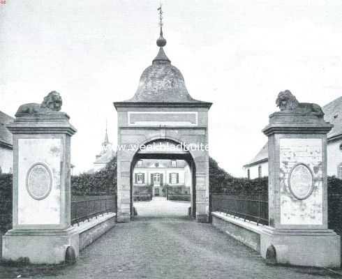Limburg, 1918, Maastricht, Het kasteel Meerssenhoven. De toegangspoort