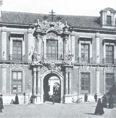 Spanje, 1918, Sevilla, Voorgevel van het Aartsbischoppelijk Paleis te Sevilla