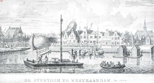 De Zaanstreek.  Kijkje te West-Zaandam in de 18de eeuw
